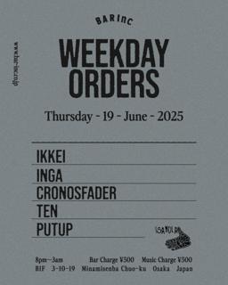 Weekday Orders