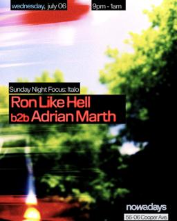 Sunday Night Focus: Italo With Ron Like Hell B2B Adrian Marth