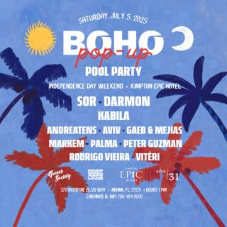 Boho Pop-Up Pool Party - Independence Day Weekend