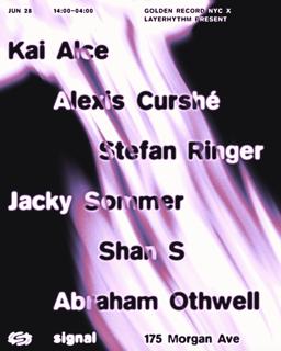 Golden Record Nyc X Layerhythm: Kai Alce, Alexis Curshé, Stefan Ringer & More