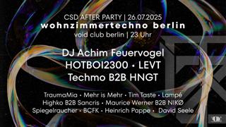 Wzt Csd After Party With Hotboi2300, Dj Achim Feuervogel, Traumamia, Lampé, Timtaste
