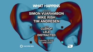 What Happens: Simon Vuarambon / Mike Rish / Tim Andresen / Clehof / Lele / Distracted