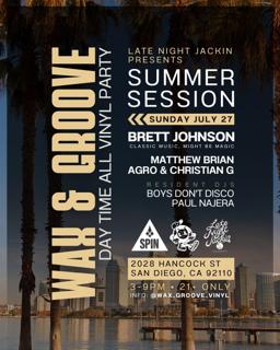 Wax & Groove (All Vinyl Day Party) With Brett Johnson (Classic Music, Mbm) 
