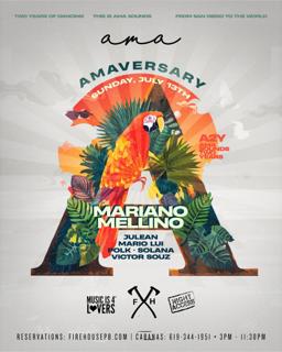 Ama Sounds Amaversary Ft Mariano Mellino At Fïrehouse - Rsvp For Guest List
