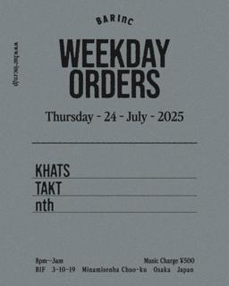 Weekday Orders