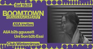 Boomtown Club Night: Alia Invites… W/ Alia B2B Gguusstt & Uni Son B2B Essi