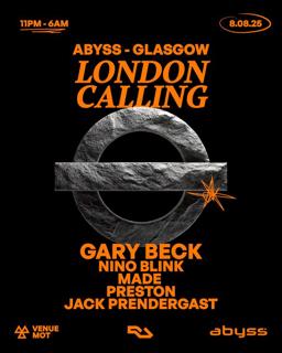 Abyss: Gary Beck + Guests. Venue M.O.T (London) 6Am