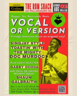 Vocal Or Version Reggae Dance With Doc Murdoc & Gabby Ochoa **Govanhill Festival Event**