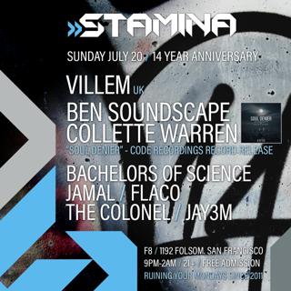 Stamina Sundays 14 Year Anniversary Feat. Villem Ben Soundscape Collette Warren