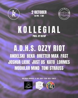Kollegial Pres. By Bsthp - With A.D.H.S, Ozzy Riot, Justus And Many More