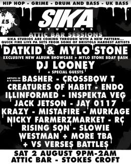 Datkid & Mylo Stone, Dj Looney +17 More Acts! Hip Hop, Grime, Dnb