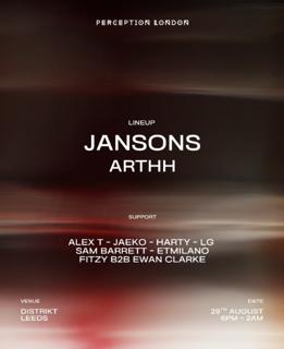 Perception & House Of Sound Presents: Jansons