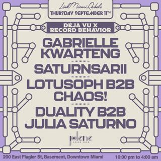 Déjà Vu X Record Behavior: Gabrielle Kwarteng