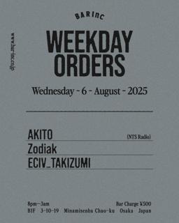 Weekday Orders