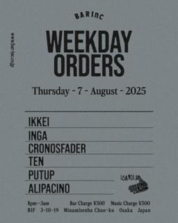 Weekday Orders