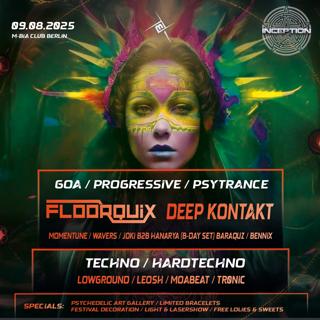 Inception With Deep Køntakt & Floorquix - 2 Floors - Goa & Techno