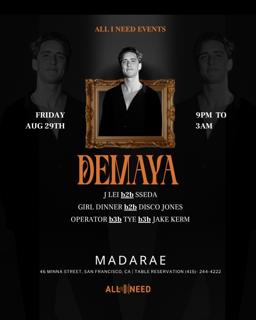 Demaya [Afro House] At Madarae Nightclub San Francisco