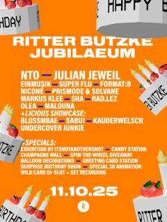 Ritter Butzke Jubiläum W/ Nto, Julian Jeweil, Einmusik