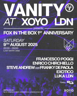 Vanity Presents: Fox In The Box 1St Anniversary 