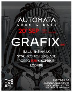 Drum & Bass Grafix 20 September At The Garage Club By Automata Dnb