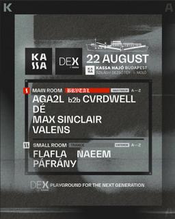 Kassa Dex Pres. Brvtal: Aga2L B2B Cvrdwell, Dé, Max Sinclair, Valens // Flafla, Naeem, Páfrány