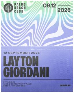 Fngrs Crssd Presents Palms Beach Club With Layton Giordani