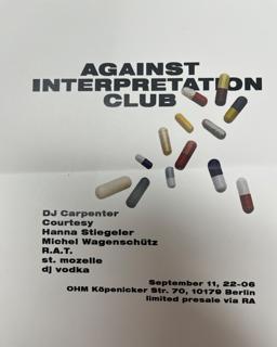 Against Interpretation Club