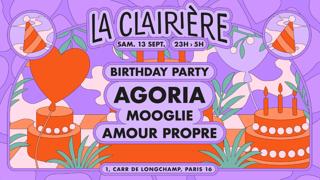 La Clairière Birthday Party : Agoria, Mooglie, Amour Propre