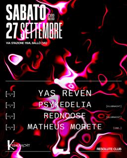 Klubnacht - ''Opening Party'' - W/Yas Reven, Rednoose, Matheus Morete