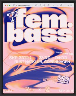 Rust Natklub X Soundconnects X Hot Wheelz: Fem. Bass