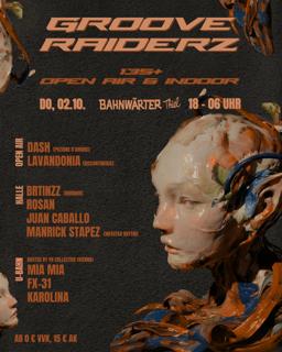 135+ Mit Grooveraiderz & Yn Kollektiv – Open Air & Club | Bahnwärter Thiel