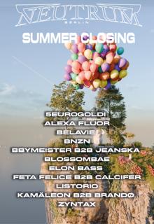 Summer Closing With Listorio, Elon Bass, Bnzn, 5Eurogoldi, Surprising Act