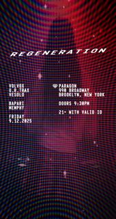 Regeneration: Volvox, U.R.Trax, Vesolo + Bapari, Memphy