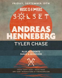 Solset - Andreas Henneberg At Fïrehouse - Rsvp For Guest List