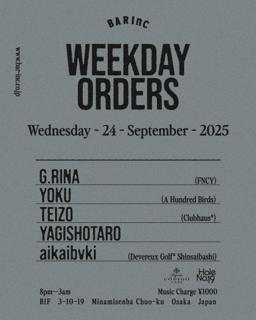 Weekday Orders