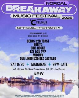 Bobito [ [Breakaway Festival Official Pre-Party] At Madarae