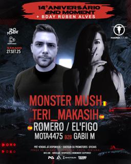 14ºaniversário 2Ndmoment W/Monster Mush & Teri Makasih & Romero + Guests At Hardclub-Porto