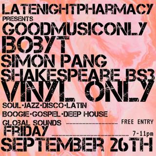 Vinyl Only Night With Djs - Goodmusiconly, Bobyt And Simon Pang