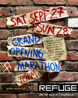 Refuge Grand Opening Marathon Sept 27-28