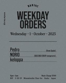 Weekday Orders
