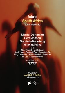 Fabric Johannesburg: Marcel Dettmann, Gerd Janson, Gabrielle Kwarteng, Vinny Da Vinci + More