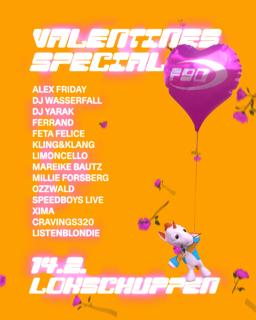 F90 Valentines Special W/ Dj Yarak, Kling&Klang, Speedboys, Limoncello, Ozzwald + More