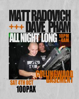 Dave Pham Back2Back W' Matt Radovich All Night Long