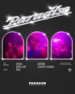 Paradiso: Ikonika, Bored Lord, Rrao + Anónima, Concrete Husband