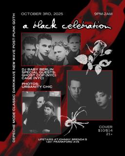 A Black Celebration - Philly'S Favorite Depeche Mode Party With Ghost Cop + Cage