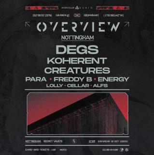 Overview Nottingham With Degs, Koherent, Creatures: 18/10/25