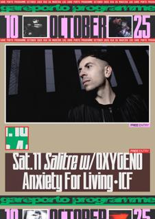 Salitre With Oxygeno, Anxiety For Living, Icf (Free Entry)