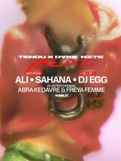 Tengu Presents: Dyke Nite Takeover W/ Ali, Sahana, Dj Egg, Abra Kedavre, Freya Femme + Scarlet