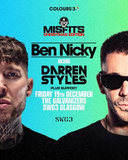 Misfits Xmas Party With Ben Nicky B2B Darren Styles