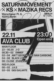 Saturnmovement X Ks X Mazika Records